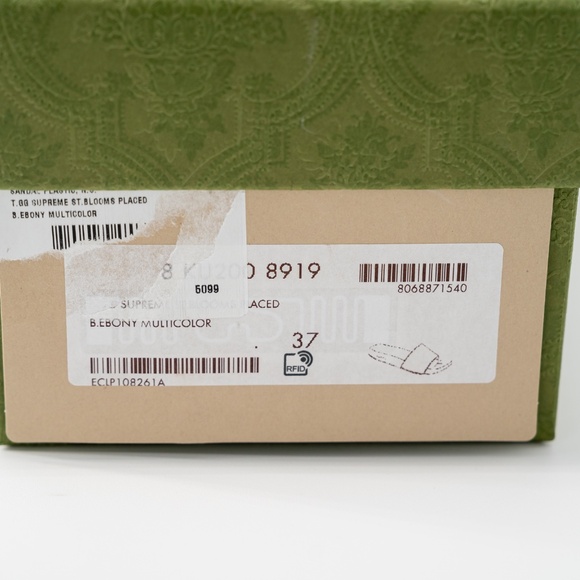 size 37G - Gucci Floral Bloom Slides GG Logo Supreme Pursuit Rubber - Picture 8 of 8